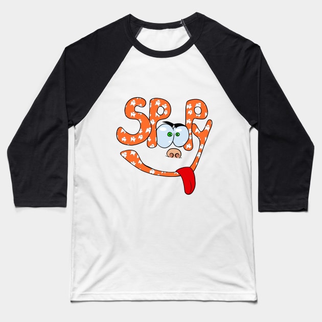 Halloween Spoopy Face Doodle Baseball T-Shirt by Missing.In.Art